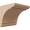 Ekena Millwork 4"W x 4"D x 4"H Wide Olympic Rough Cedar Woodgrain TimberThane Corbel, Primed Tan CORUR04X04X04OLYRCPR - alternate 1